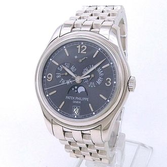 Patek Philippe Pre-owned Patek Philippe Annual Calendar Slate Grey Dial Mens Watch 5146/1G-010