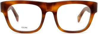 Celine CL50033I053 Square Light Havana Acetate Eyeglasses - Brown