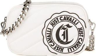 Just Cavalli Womens Crossbody Bag White-Black Polyester - Crossbody-Bags White/black