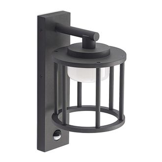 Lucande L&aacute;mpara de pared exterior de aluminio gris