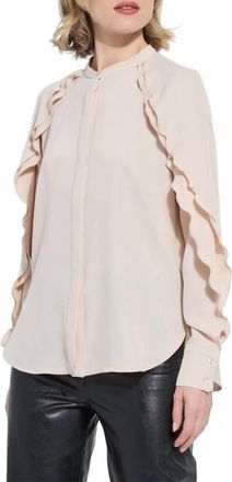 Lyss&eacute; Isadora Raglan Ruffle Sleeve Blouse In Rose Petal