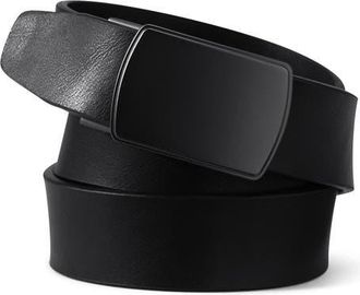 Lands End Leather Adjustable Slide Belt in Black at Nordstrom, Size Xx-Large