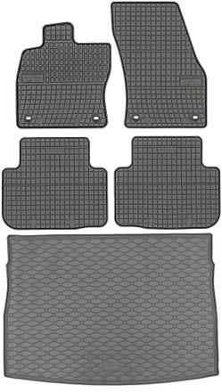 OEM Volkswagen Golf Sportsvan Van De 05.2014 A 12.2020 Set - Alfombrillas De Goma Para Coche + Alfombrilla Para Maletero