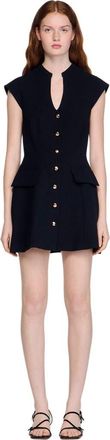 Sandro Mini Tailored Dress in Black at Nordstrom, Size 38 Eu