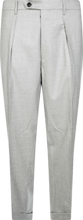 Berwich Grey Tailored Pleated Formal Pants