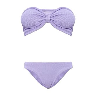 Hunza G Dames, Badkleding, Paars, Maat: ONE Size Polyamide