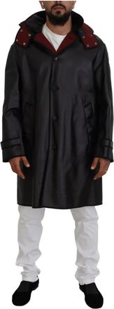 Dolce & Gabbana Zwarte Katoenen Parka Jas - Heren - Parka Jassen - Zwart - M - Katoen - Jassen