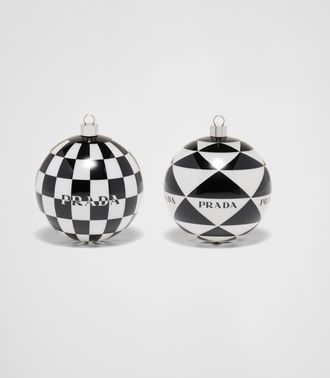 Prada Glass Christmas ornament set
