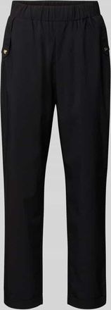 Liu Jo Straight Fit Stoffhose mit Viskose-Anteil in Black, Gr&ouml;&szlig;e XXL