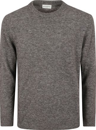 Ballantyne Wool Crewneck Pullover with Tone-on-Tone Diamond Signature