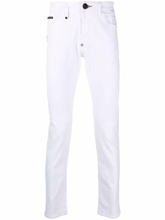 Philipp Plein low-rise slim-fit jeans - White