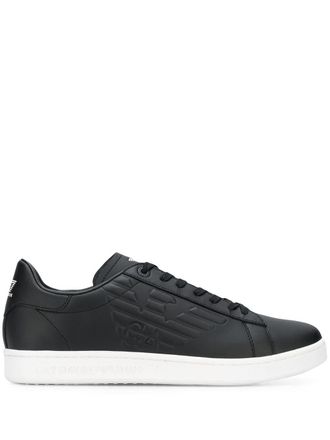 Emporio Armani logo low-top sneakers - Black