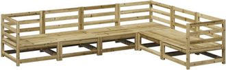 vidaXL 6 Piece Garden Sofa Set Impregnated Wood Pine vidaXL