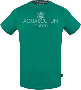 Aquascutum Heren Londen Vet Logo T-Shirt (Groen)