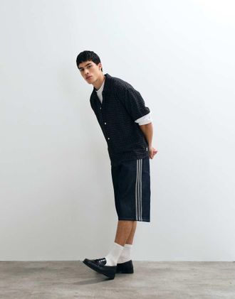 adidas Originals Firebird - Jorts in denim indaco-Blu navy