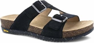 Dansko Womens Dayna Sandal In Black Suede