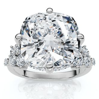 Pompeii3 Certified 5 1/2Ct Muse Cushion Diamond Engagement Ring 14k Gold or Pt Lab Grown