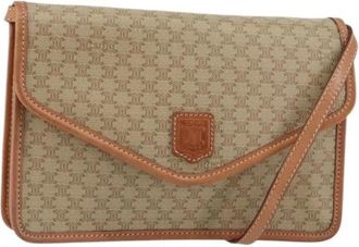 Celine Pre-owned Cross Body Bags, female, Beige, Size: ONE SIZE Pre-owned Canvas Cross Body Bag