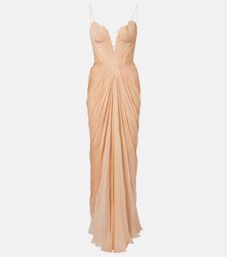 Maria Lucia Hohan Cecilia draped silk gown
