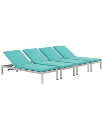 ModWay Shore Set Of 4 Outdoor Patio Chaise With Cushions