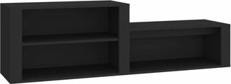 vidaXL Vidaxl - Mueble zapatero madera contrachapada negro 150x35x45 cm
