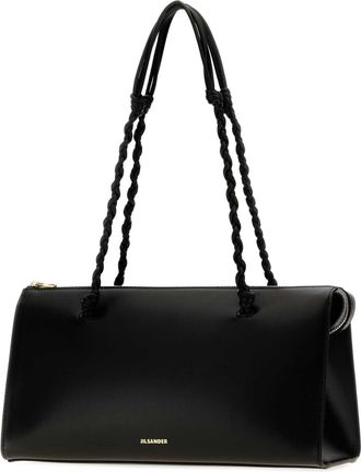 Jil Sander Womens Tangle Tent Shoulder Bag Black Calf