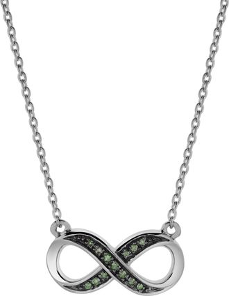 LuvMyJewelry Infinite Devotion 0.08 Ct Diamond Necklace in 925 Sterling Silver