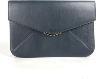 Fendi Black Leather Clutch Bag (Pre-Owned)