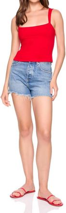 Susana Monaco Wide Angle Strap Tank Top In Perfect Red