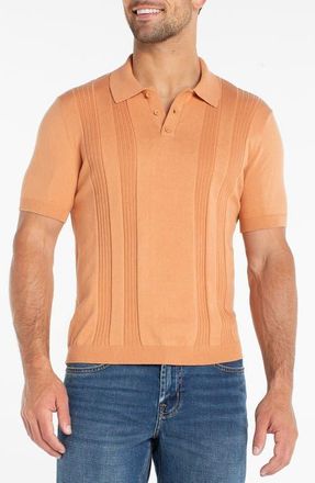 Liverpool L.A. Rib Cotton Polo Sweater in Clay at Nordstrom, Size X-Large