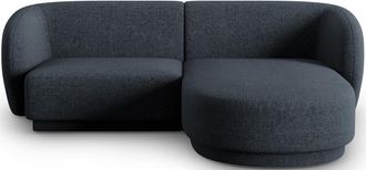 CXL by Christian Lacroix 3-Sitzer Designer Ecksofa Lionel - Chenille Blau Melange