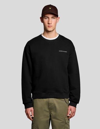 Lyle & Scott Lyle And Scott Mens Heavyweight Script Sweatshirt - Black - Size: 44
