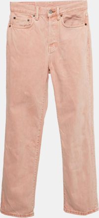 Acne Studios Pink Denim Straight Leg Jeans S Waist