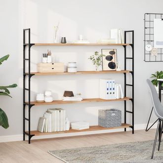 Berkfield Home Floating Shelves 2 pcs 120x20x2 cm Oil Finished Solid Wood Acacia in Brown | Size: 120 x 20 x 2 cm