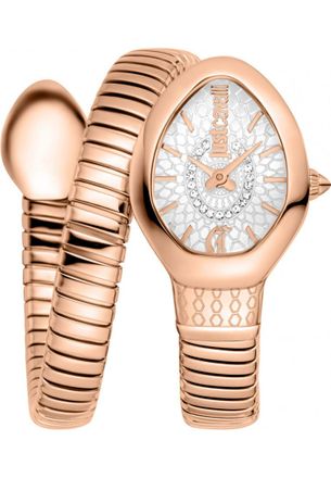 Just Cavalli Womens JC1L371M0045 Ladies Signature Snake Eclisse Watch - Rose Gold - One Size
