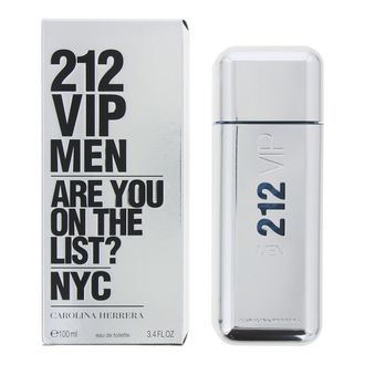 Carolina Herrera Mens 212 Vip Men Eau de Toilette 100ml Spray for Him - One Size