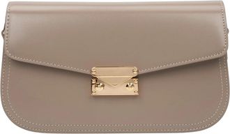 Estro & Luminara Shoulder Bags, female, Beige, Size: ONE SIZE Genuine Leather Shoulder Bag