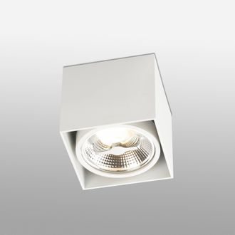 Netlighting Tecto 1 Light Square Surface Mounted Downlight White