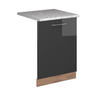 Vicco Panel Frontal Del Lavavajillas Fame-line, Antracita Alto Brillo, 60 Cm, Et M&aacute;rmol Vicco