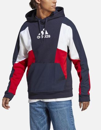 adidas Mens Adidas Ess Colour block Hoodie - Size: 38