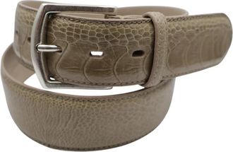 Paolo Vitale Strudseb&aelig;lte - Heren - Riemen - Beige - 115 CM - Accessoires