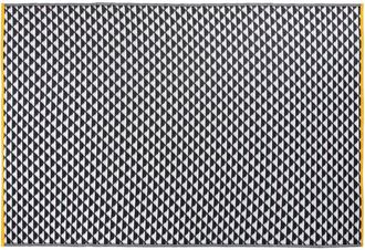 Oviala Alfombra de exterior de polipropileno negro de 230x160 cm