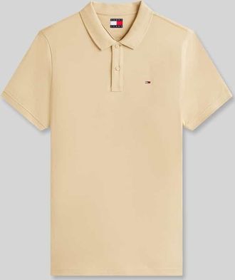 Tommy Jeans Regular Fit Poloshirt Modell TJM SLIM PLACKET POLO EXT in Beige, Gr&ouml;&szlig;e XXL