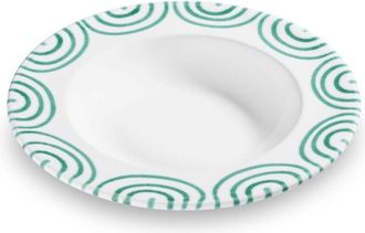 Gmundner Keramik Gmundner Cer&aacute;mica Verde Flameado, Plato Sopa Gourmet (&oslash; 24cm)