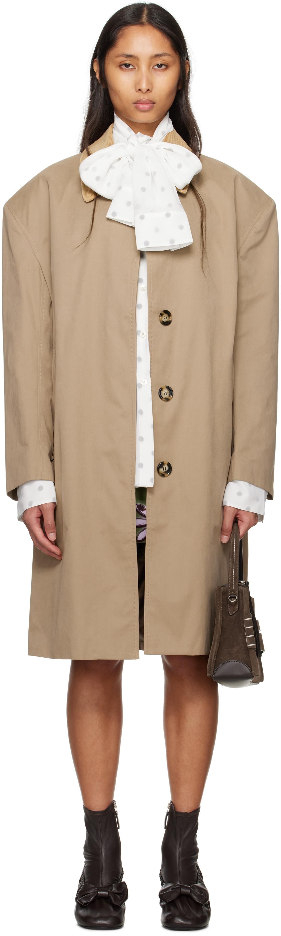 コート SPORTMAX 'Antiope1234' trench coat White Sportmax Antiope1234 Coats And Trench Coats White In Neutral