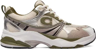 Coach logo-detail sneakers - women - Fabric/Rubber/Fabric/Calf Suede - 6.5 - Neutrals