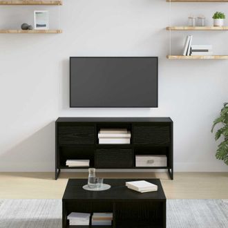 vidaXL vidaXL Mobile TV Rovere Nero 100 x 36 x 49,5 cm Legno multistrato
