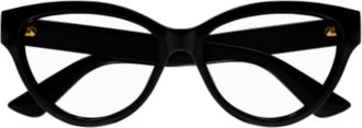 Gucci Pantos Optisch Montuur - unisex - Brillen - Zwart - 55 MM - Nylon - Accessoires