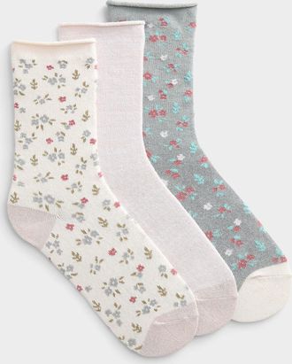 LEMON Womens Ultra-soft monochrome socks 3-pack