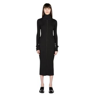 Marni Knitted Dresses, female, Black, Size: S Roll Neck Dress